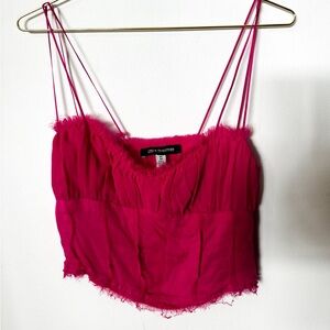 urban outfitters pink cropped tank top